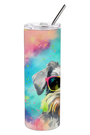 Schnauzer Hippie Dawg Stainless Steel Skinny Tumbler