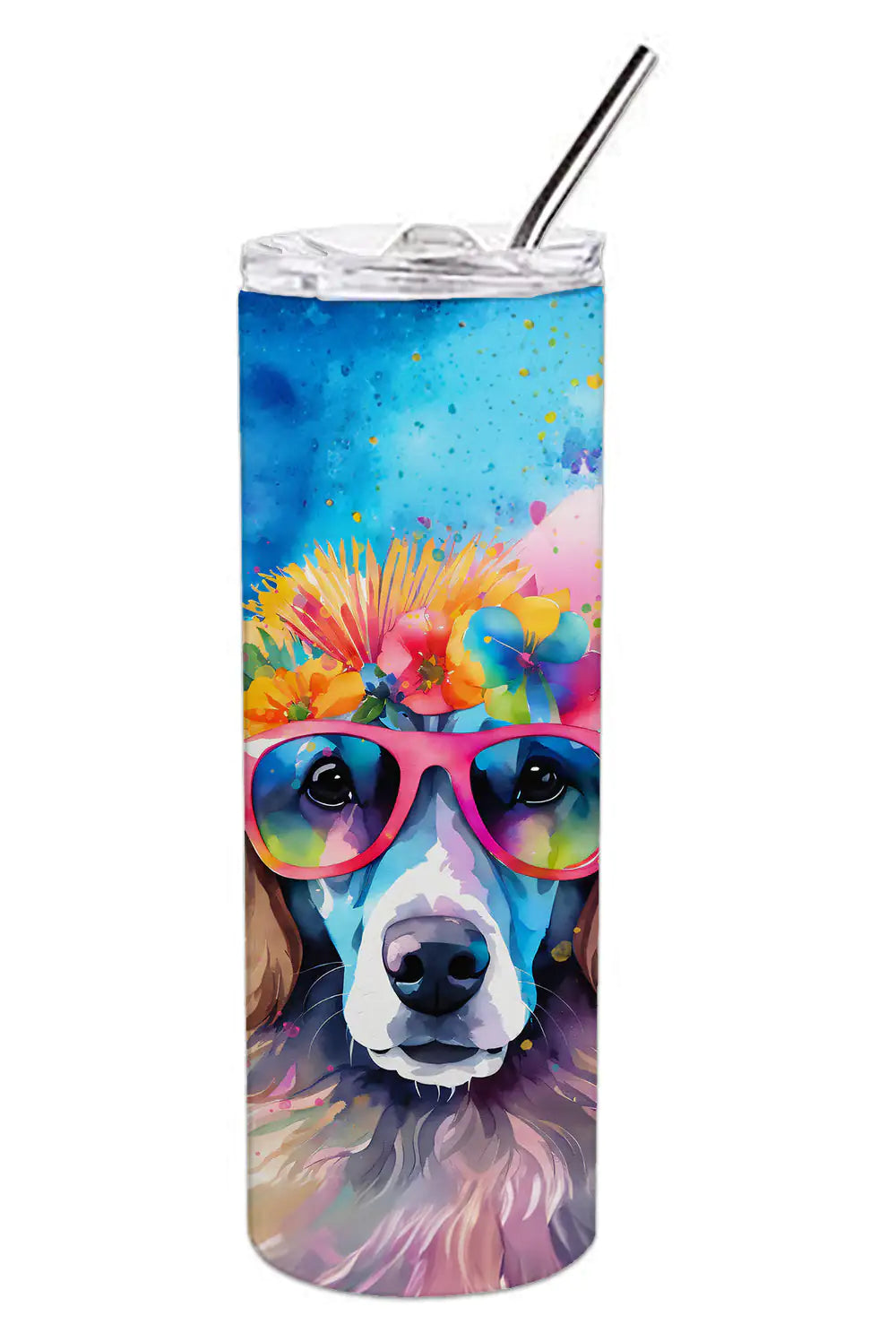 Poodle Hippie Dawg Stainless Steel Skinny Tumbler