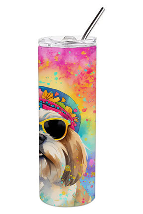 Shih Tzu Hippie Dawg Stainless Steel Skinny Tumbler