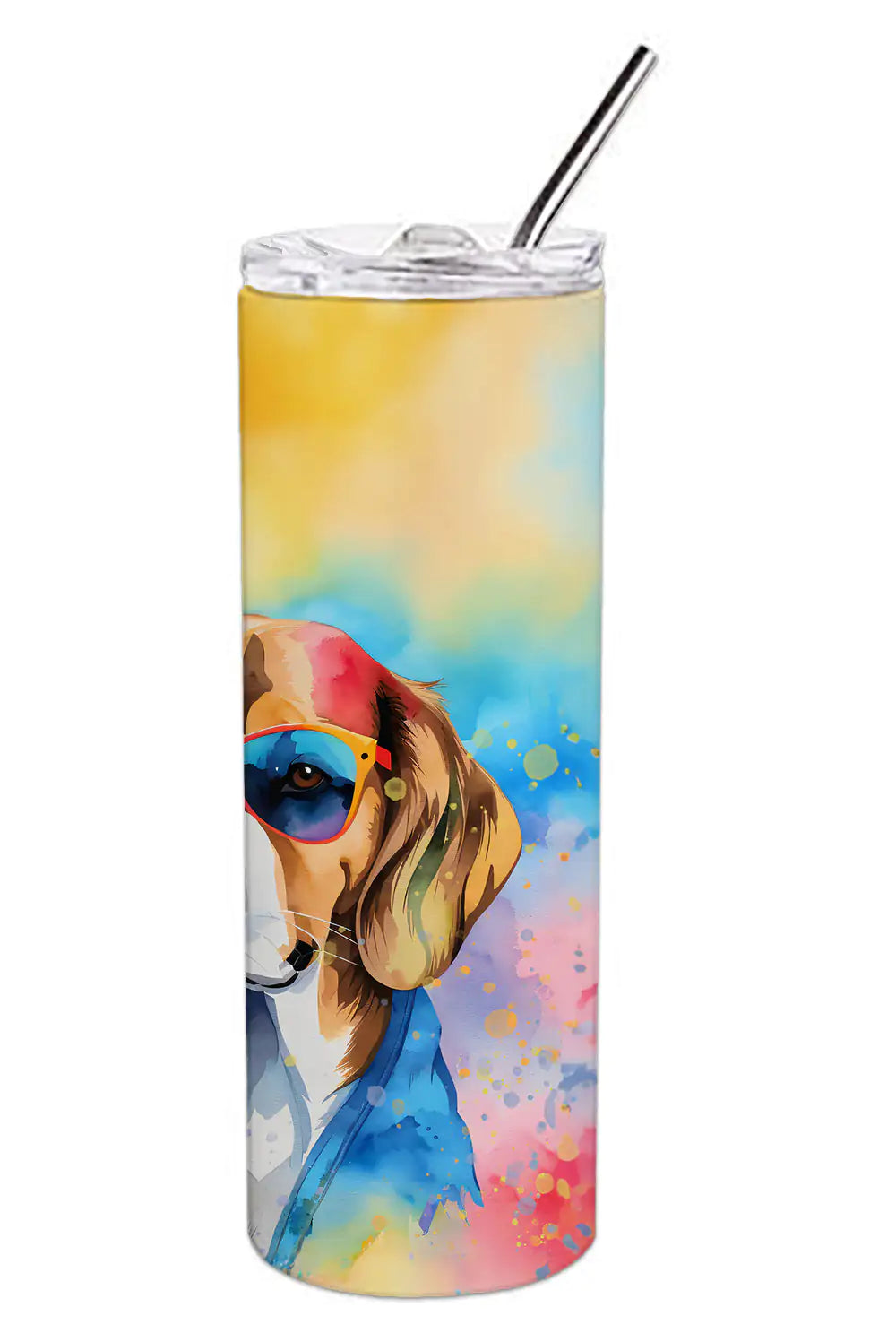 Beagle Hippie Dawg Stainless Steel Skinny Tumbler