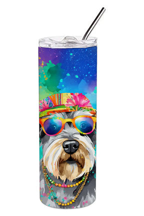 Schnauzer Hippie Dawg Stainless Steel Skinny Tumbler