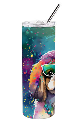 Shih Tzu Hippie Dawg Stainless Steel Skinny Tumbler