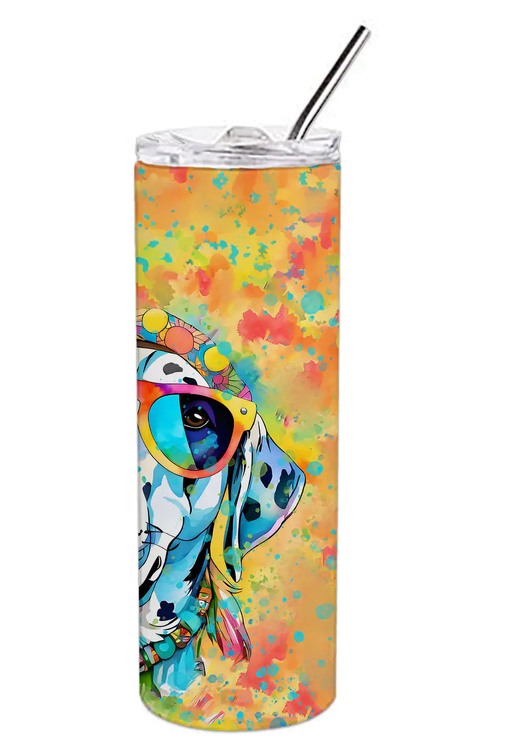 Dalmatian Hippie Dawg Stainless Steel Skinny Tumbler