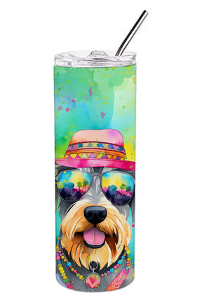 Schnauzer Hippie Dawg Stainless Steel Skinny Tumbler