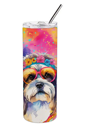 Shih Tzu Hippie Dawg Stainless Steel Skinny Tumbler