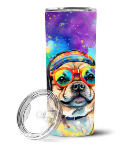 Pug Hippie Dawg Stainless Steel Skinny Tumbler