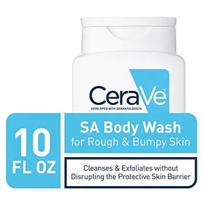 CeraVe Body Wash with Salicylic Acid | Fragrance Free Body Wash to Exfoliate Rough and Bumpy Skin | Allergy Tested | 10 Ounce SA Body Wash