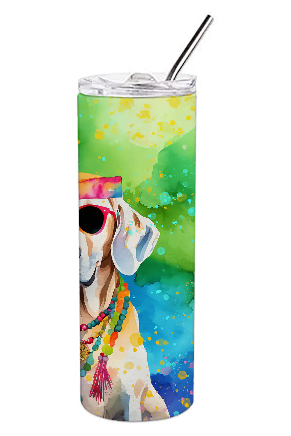 Weimaraner Hippie Dawg Stainless Steel Skinny Tumbler