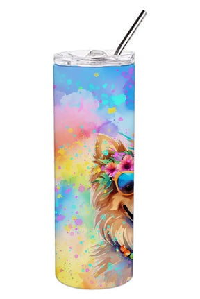 Pomeranian Hippie Dawg Stainless Steel Skinny Tumbler