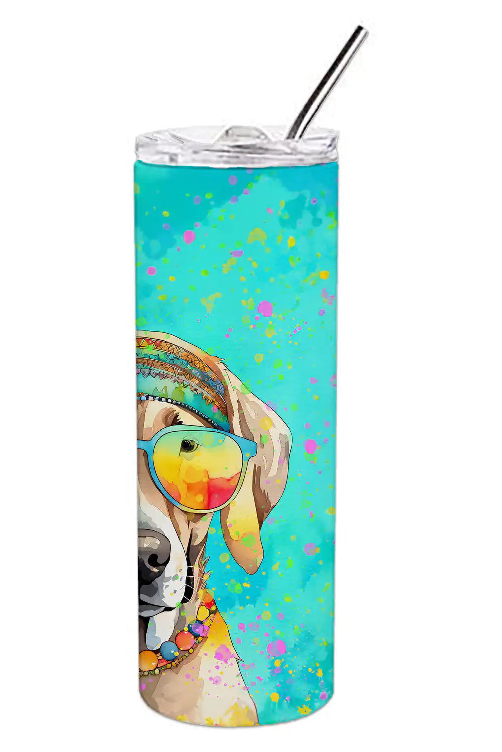 Weimaraner Hippie Dawg Stainless Steel Skinny Tumbler