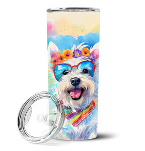 Westie Hippie Dawg Stainless Steel Skinny Tumbler