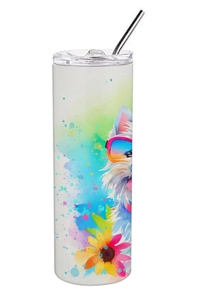 Westie Hippie Dawg Stainless Steel Skinny Tumbler