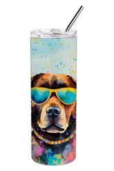 Chocolate Labrador Hippie Dawg Stainless Steel Skinny Tumbler