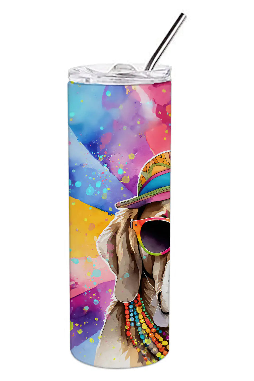 Weimaraner Hippie Dawg Stainless Steel Skinny Tumbler