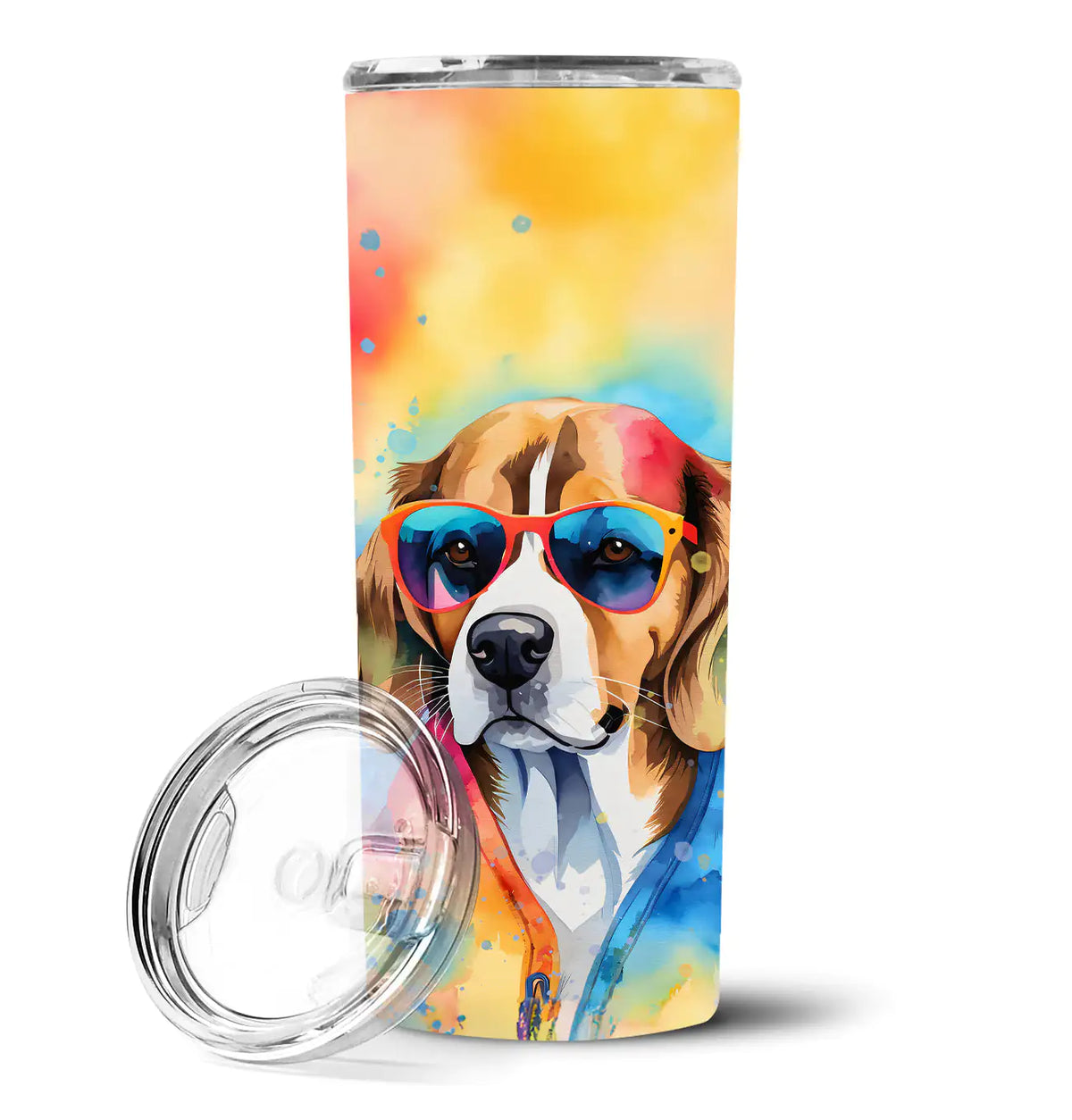 Beagle Hippie Dawg Stainless Steel Skinny Tumbler