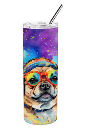 Pug Hippie Dawg Stainless Steel Skinny Tumbler