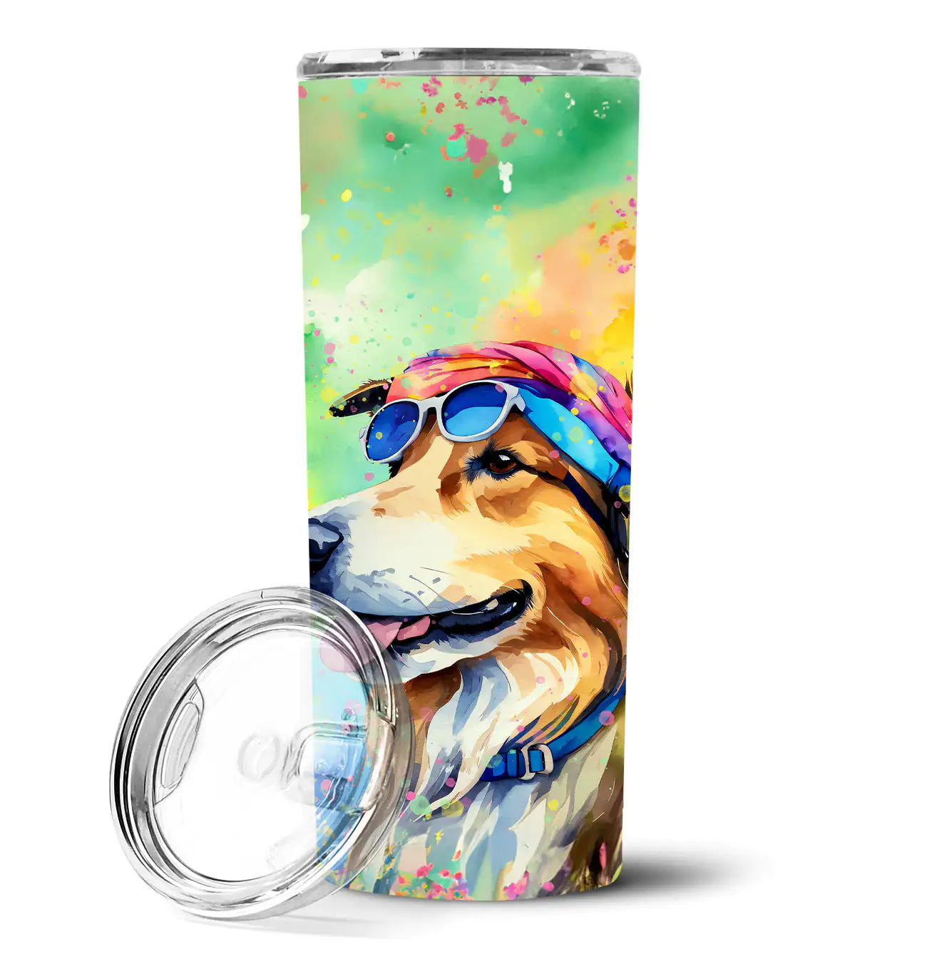 Collie Hippie Dawg Stainless Steel Skinny Tumbler