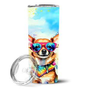 Chihuahua Hippie Dawg Stainless Steel Skinny Tumbler