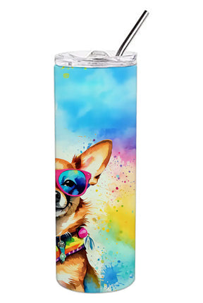 Chihuahua Hippie Dawg Stainless Steel Skinny Tumbler