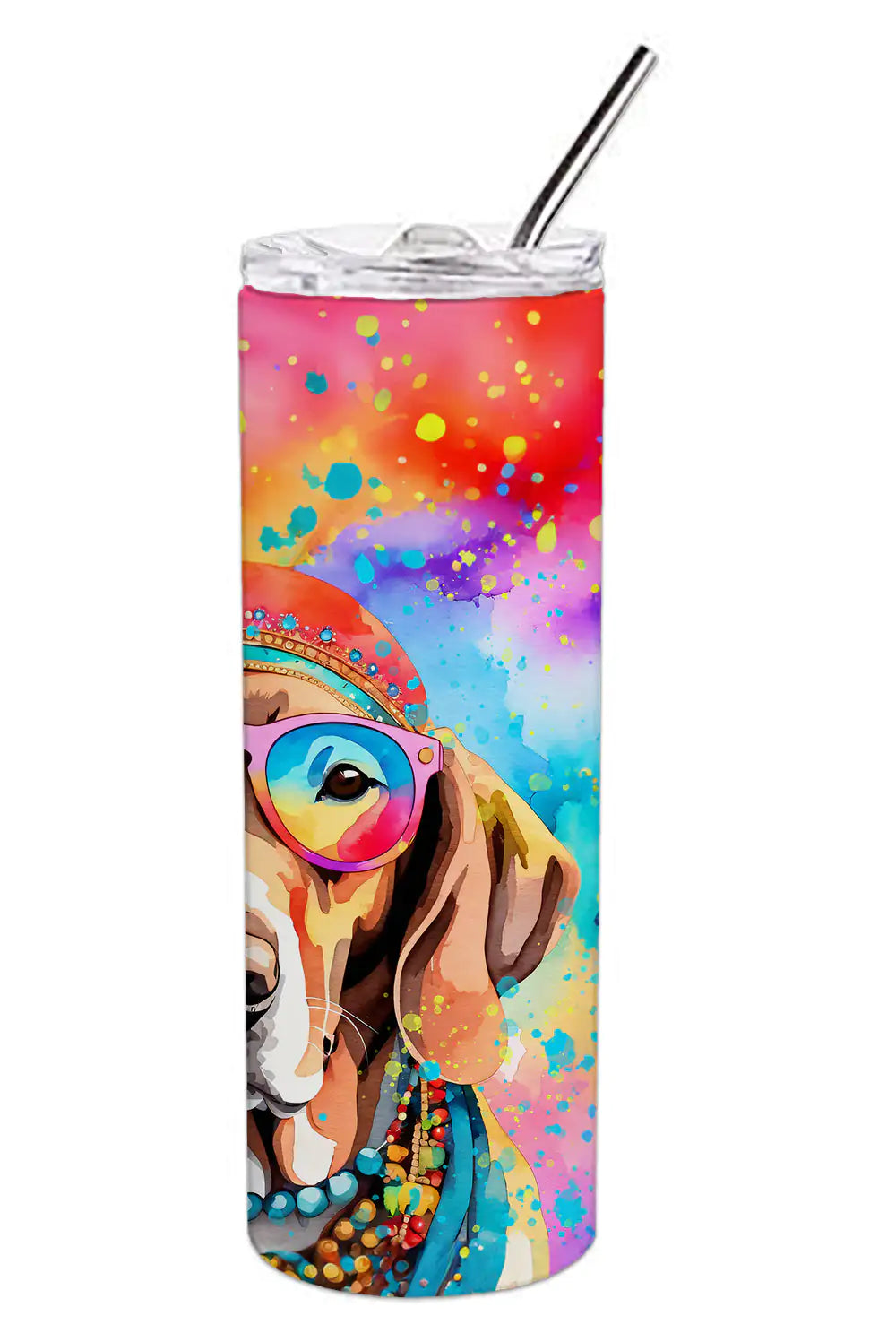 Weimaraner Hippie Dawg Stainless Steel Skinny Tumbler