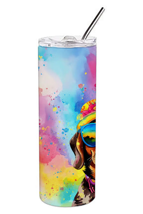 Dachshund Hippie Dawg Stainless Steel Skinny Tumbler