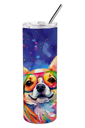 Chihuahua Hippie Dawg Stainless Steel Skinny Tumbler