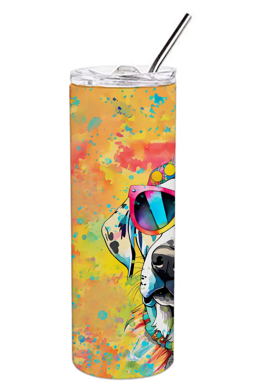 Dalmatian Hippie Dawg Stainless Steel Skinny Tumbler