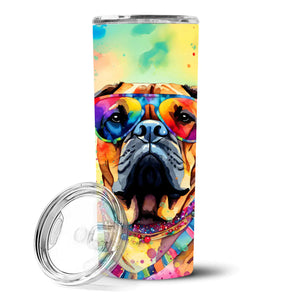 Bullmastiff Hippie Dawg Stainless Steel Skinny Tumbler