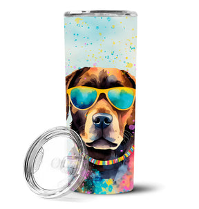 Chocolate Labrador Hippie Dawg Stainless Steel Skinny Tumbler