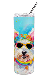 Westie Hippie Dawg Stainless Steel Skinny Tumbler