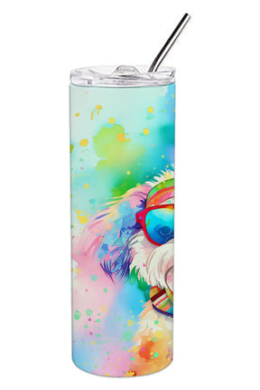 Bichon Frise Hippie Dawg Stainless Steel Skinny Tumbler