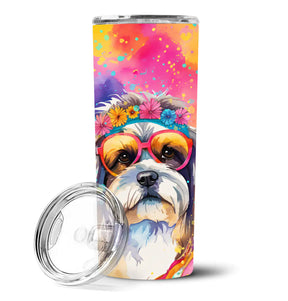 Shih Tzu Hippie Dawg Stainless Steel Skinny Tumbler