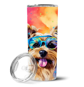 Yorkshire Terrier Hippie Dawg Stainless Steel Skinny Tumbler