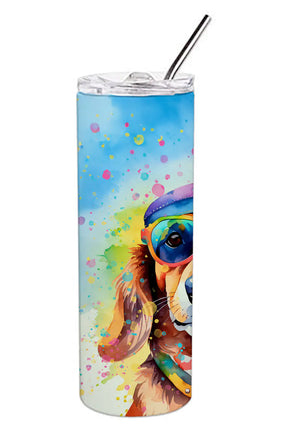 Dachshund Hippie Dawg Stainless Steel Skinny Tumbler