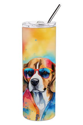 Beagle Hippie Dawg Stainless Steel Skinny Tumbler