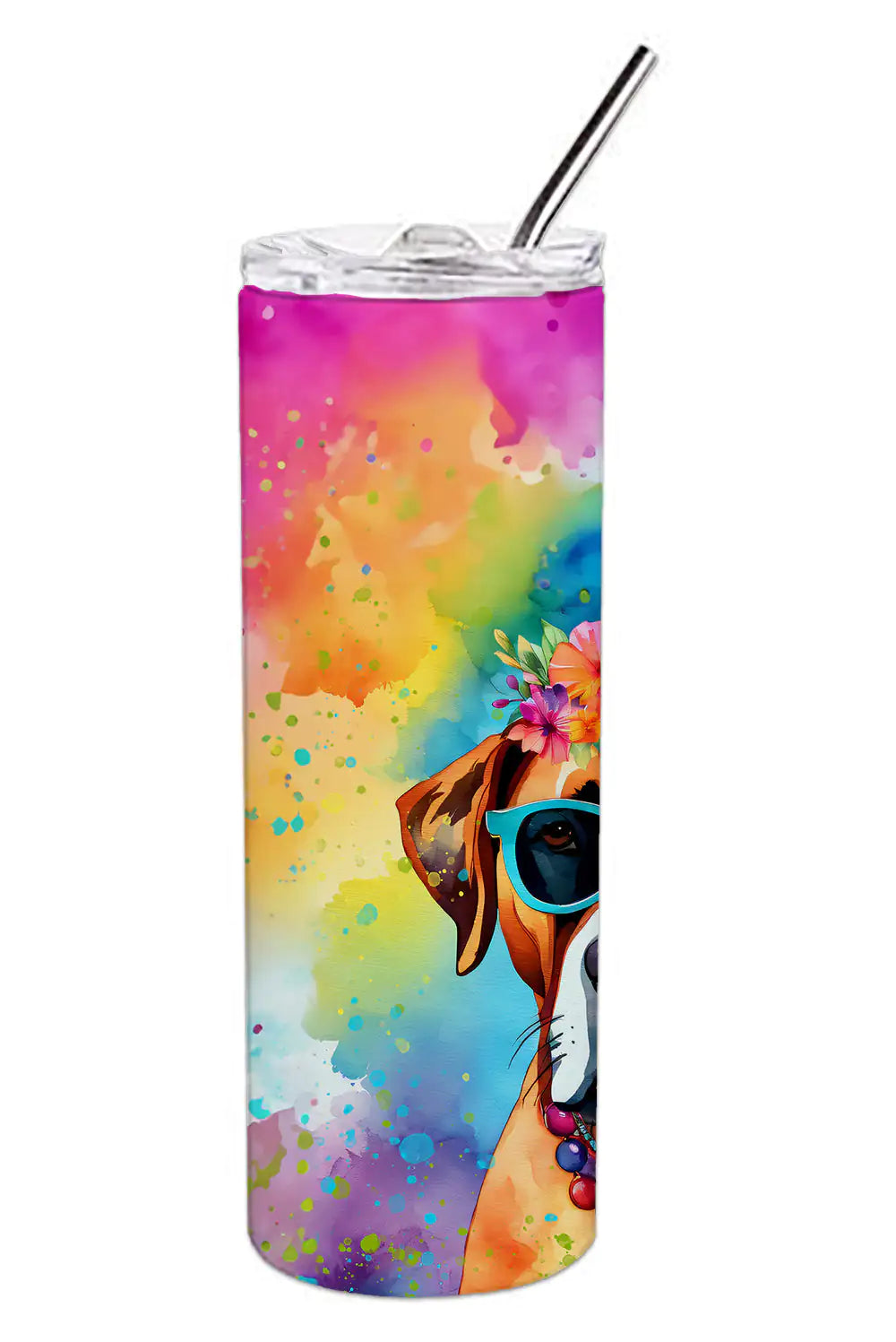 Boxer Hippie Dawg Stainless Steel Skinny Tumbler