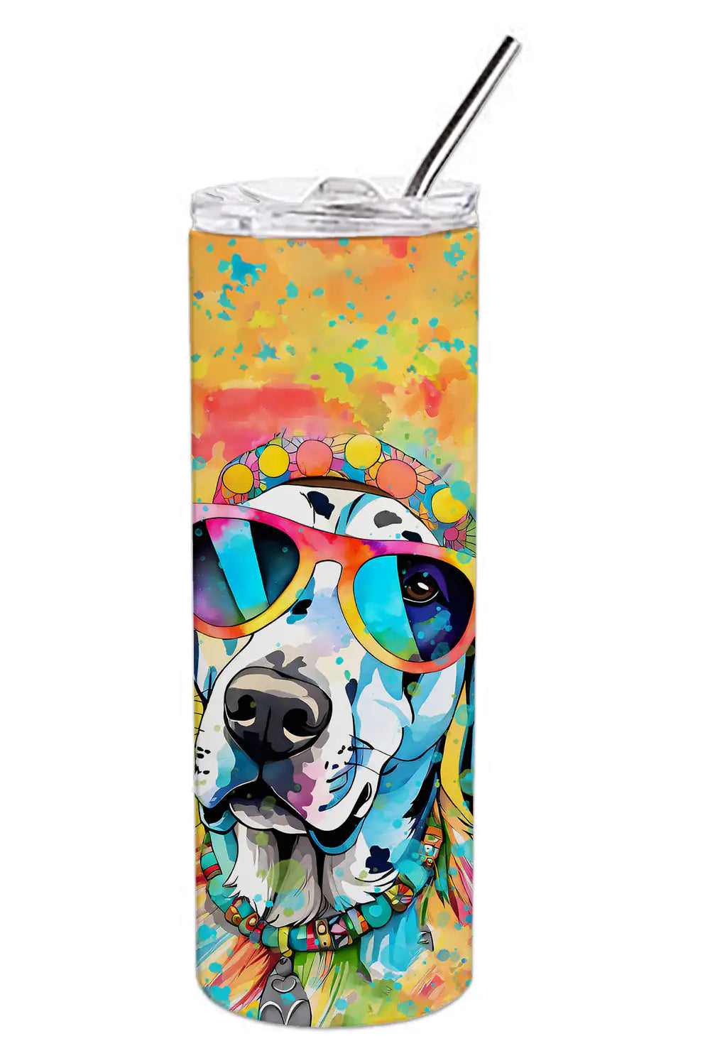 Dalmatian Hippie Dawg Stainless Steel Skinny Tumbler