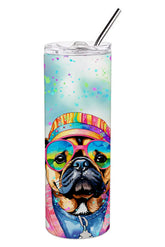 Pug Hippie Dawg Stainless Steel Skinny Tumbler