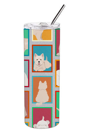 Lots of Westie Stainless Steel Skinny Tumbler