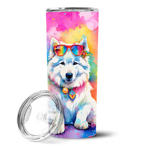 Samoyed Hippie Dawg Stainless Steel Skinny Tumbler